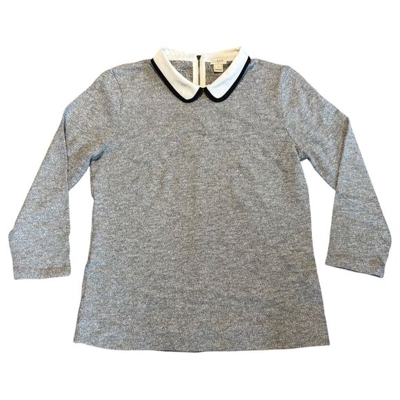 J. Crew Sweaters - J. Crew Gray Sweater with Peter Pan Collar- Size S